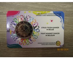 Officiële Coincard 2 euro België 2024 : Strijd Tegen kanker in België