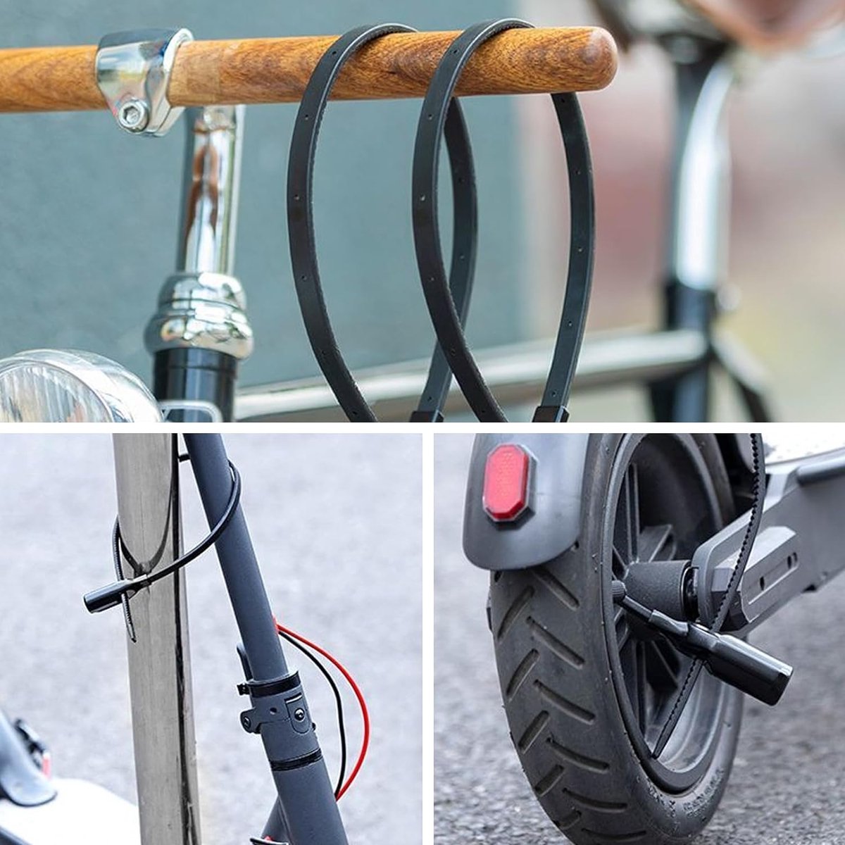 Fietsslot voor fietshelm, draagbare motorfietshelm, fietsslot, diefstalbeveiliging, draagbaar fietsslot, met 3-cijferige code, voor fiets driewieler scooter