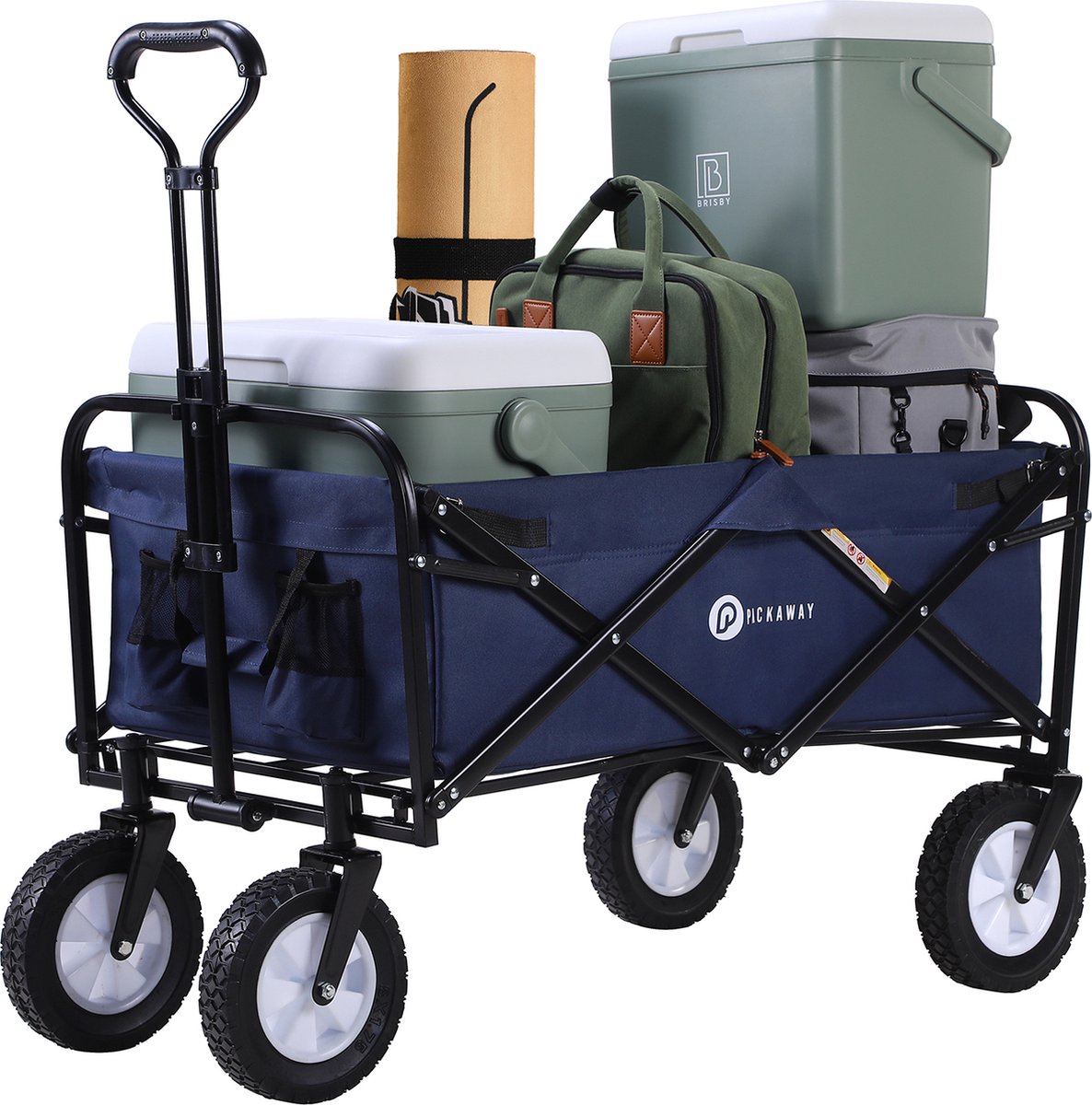 Packaway Opvouwbare Bolderkar van Wasbaar Polyester tot 70KG – 98 x 53 cm – DONKERBLAUW