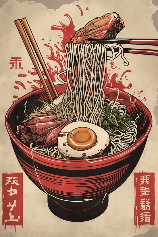 Fenêtres rétro Poster | Affiche Fenêtres | Affiche Vintage | Affiche rétro | Affiche de cuisine japonaise | Affiche Classique | Affiche de salle à manger | 51x71cm | LVD | Décoration murale | Affiche murale | Convient pour l'encadrement