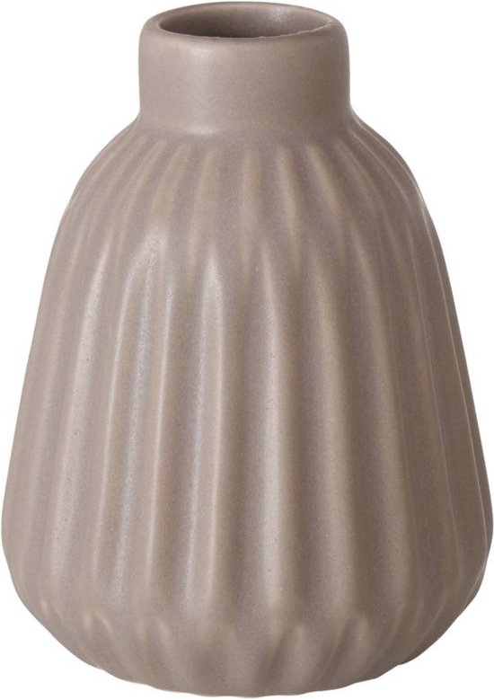Porseleinen decoratieve vaas Esko, mat grijs