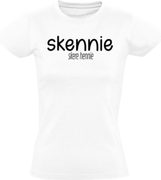 Foto: Skennie skere hennie dames t shirt blut schooier zwerver grappig