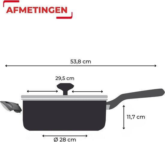 Tefal Hard Titanium Pro hapjespan (28 cm) | wehkamp