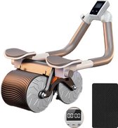 Ab Bauchroller mit Handyhalter und Rückholfeder, Automatisches Rebound