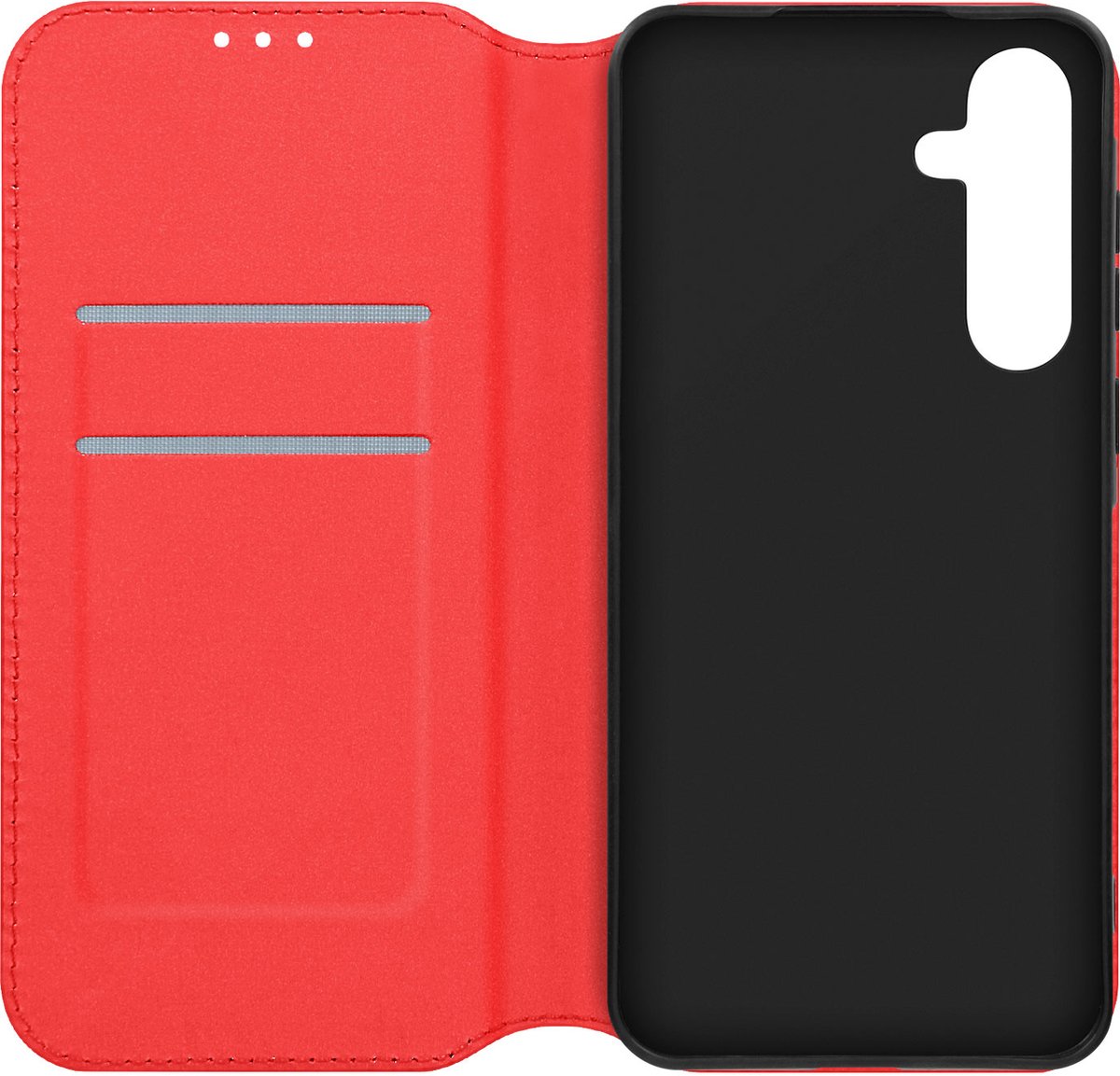 Avizar Foliohoes Geschikt voor Samsung Galaxy A55 5G Multifunctionele klep, Rood