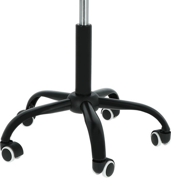 RST Design- Tabouret Selle Zwart - Tabouret de Coiffure - Hauteur Réglable - Chargeable jusqu'à 150 kg - Avec Dossier