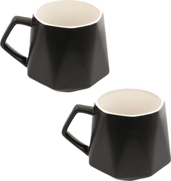 Smilatte 600 ml grote koffiekopjes, M007 Plain Tall keramische beker met handvat voor papa mannen, set van 2, rood