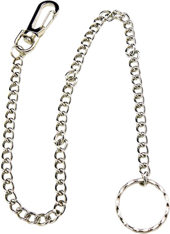 Doodadeals® - Chaîne de Pantalon – Casual – Porte-clés – Chaîne de Pantalon – Portefeuille – Argent – ​​38,5 cm