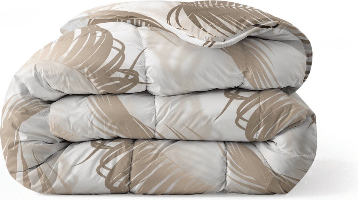 Zelesta Everyday Design Palm Leaves 200x200cm - Dekbed zonder overtrek - 30 dagen proefslapen - Wasbaar hoesloos dekbed - Bedrukt dekbed - All year zomerdekbed & winterdekbed