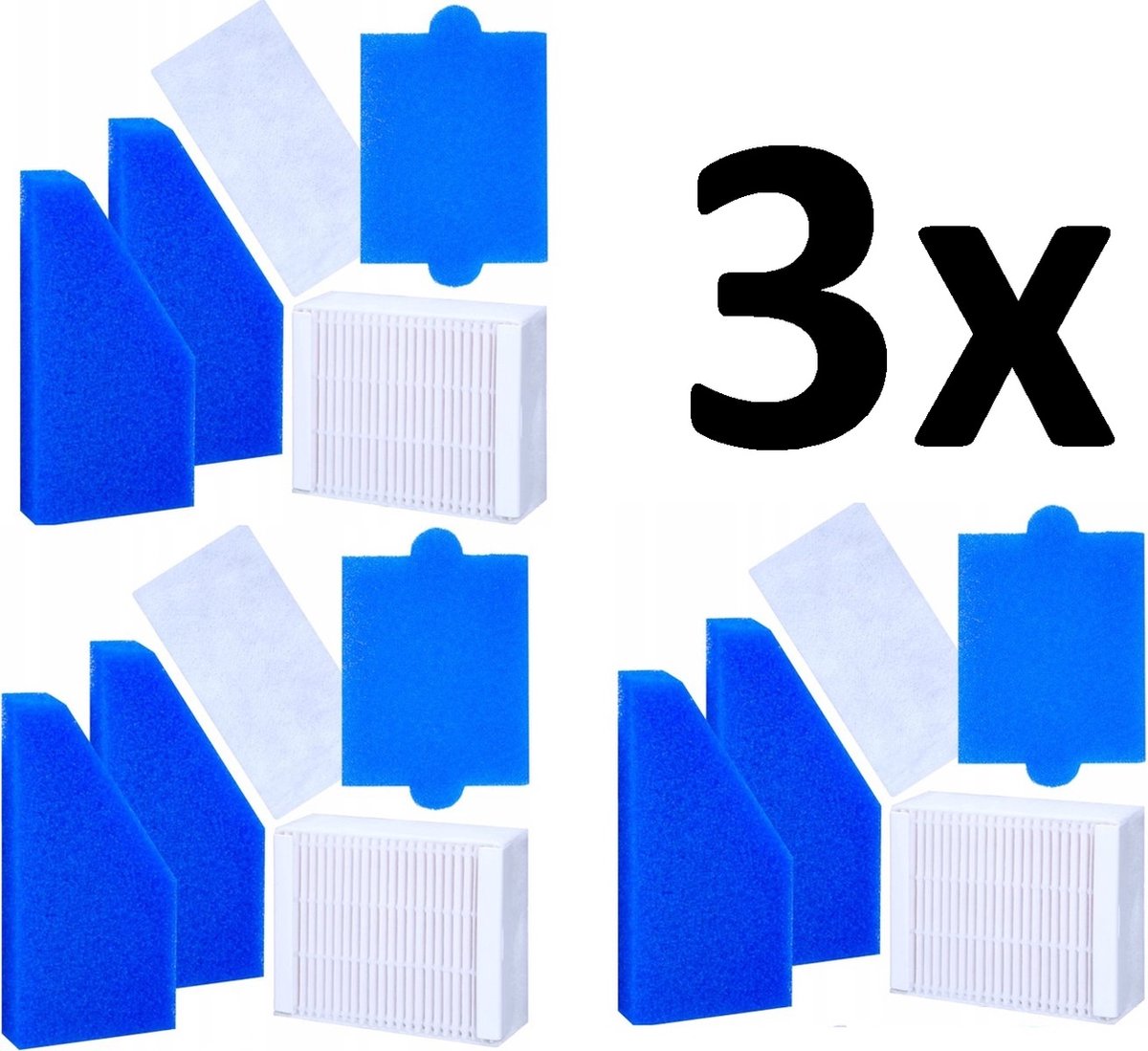 3 x FILTERSET vervanging VOOR THOMAS stofzuiger Aqua+ Multi Clean Parquet x10, Pet&Family, Anti Allergy, Allergy & Family, Mistral XS, Twin XT Perfect Air Allergy Pure, Animal Pure, model WES2146.EA 787241.787276.787203