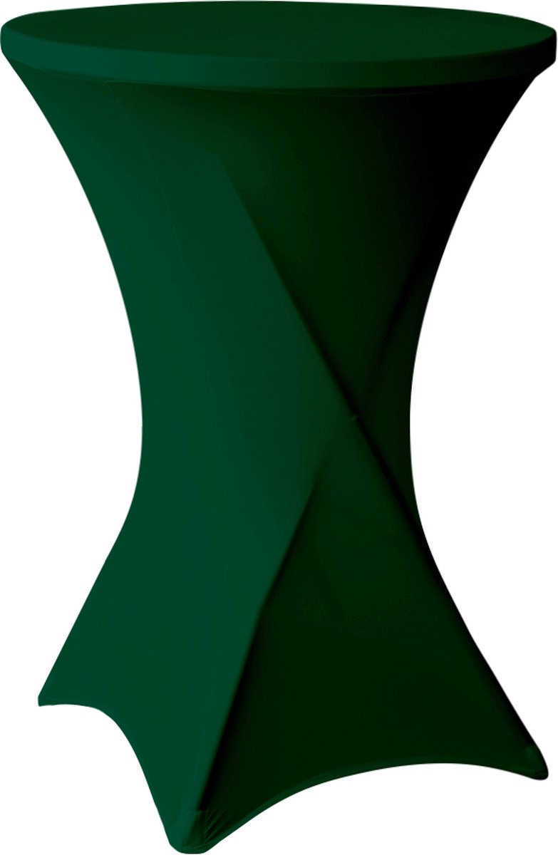 Statafelrok Donkergroen 80cm - Statafelhoes Groen - Tafelrok - Statafel rok - ∅80-85x110cm - Tafelrokkenshop.nl