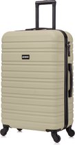BlockTravel reiskoffer M met wielen afneembaar 74 liter - inbouw TSA slot - lichtgewicht - licht groen
