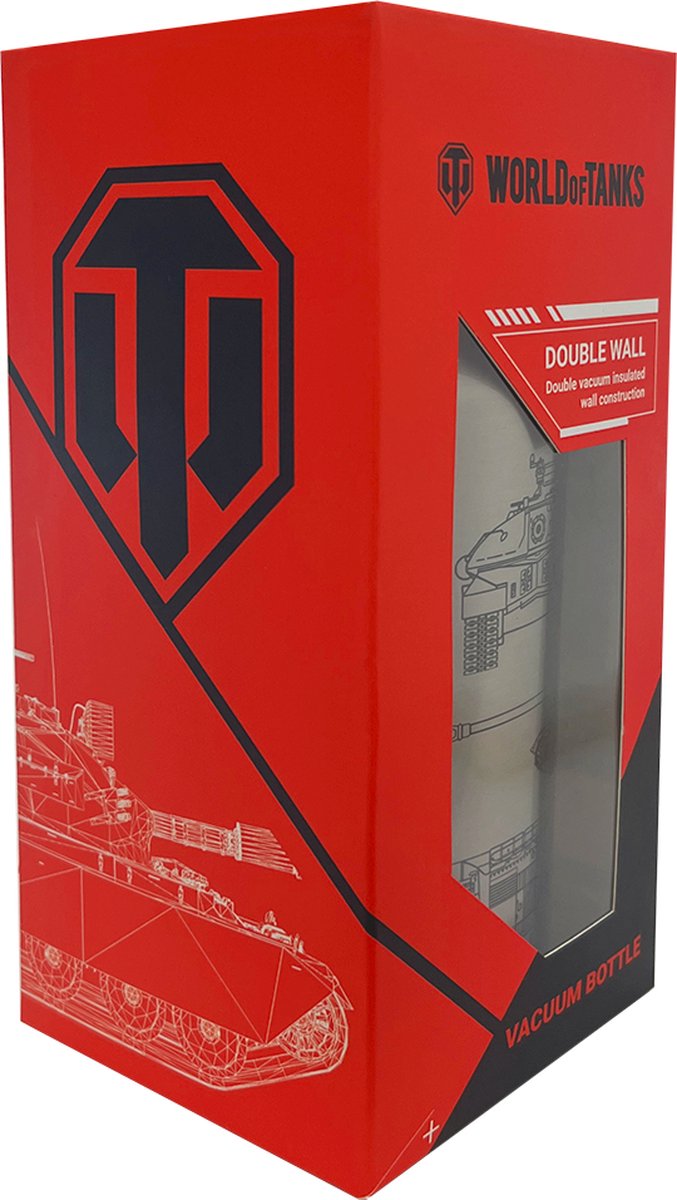 World Of Tanks - Thermosfles - Tank Schematics - Staal - 650 ml