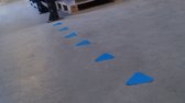 Autocollant dents de requin (20 pièces) Wit 100 x 91 mm - autocollant de sol avec couche supérieure lisse