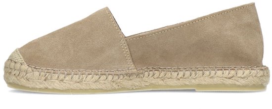 Manfield - Femme - Espadrilles en daim beige - Taille 42