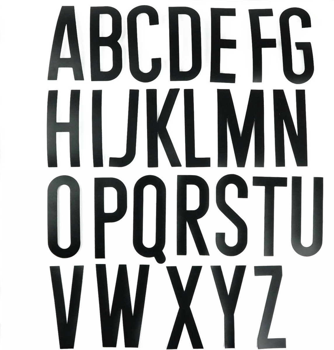 Set magnetische letters (alfabet) - Wit - x x 200 mm- - Ferric oxide - 0,8 mm - Voor binnen & buiten