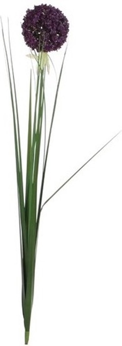 Mica Decorations Kunstbloemen - Allium bol bloem - sierui - paars - 80 cm - steelbloemen
