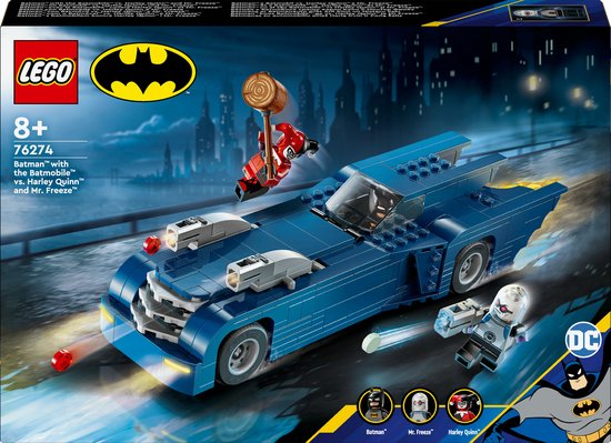 Foto: Lego dc batman batman met de batmobile vs harley quinn en mr freeze 76274