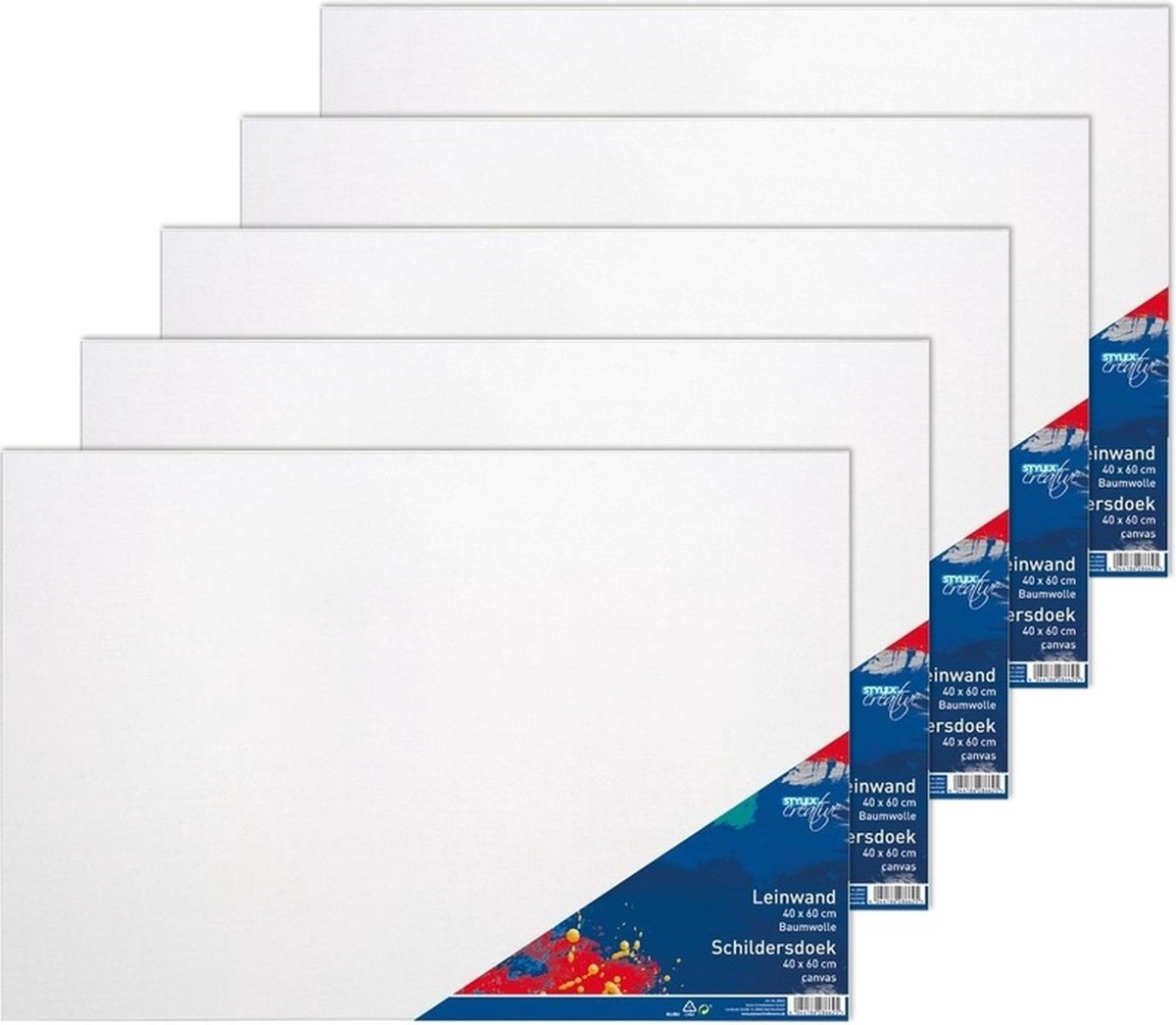 Toppoint Canvas schildersdoek - 5x - 40 x 60 cm - schilderen -