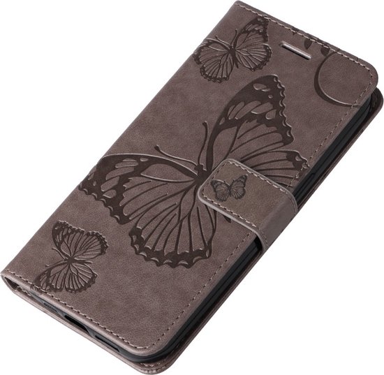 Coverup Butterfly Book Case - Adapté à la coque OPPO Reno12 Pro - Grijs