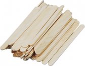 Rayher hobby ijslollie stokjes knutselhoutjes - 72x - beige - 11 x 1 cm - knutselstokjes - houtjes vormen