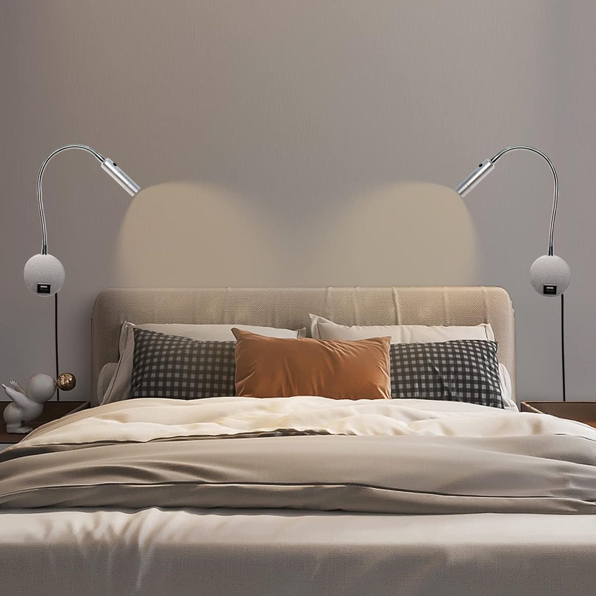 LED leeslamp H63 met flexibele arm, mat messing LED leeslamp H63 met flexibele arm, mat messing
