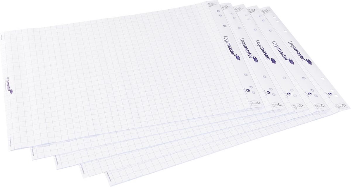 Legamaster flipover papierblok raster 5 pak à 20 vel