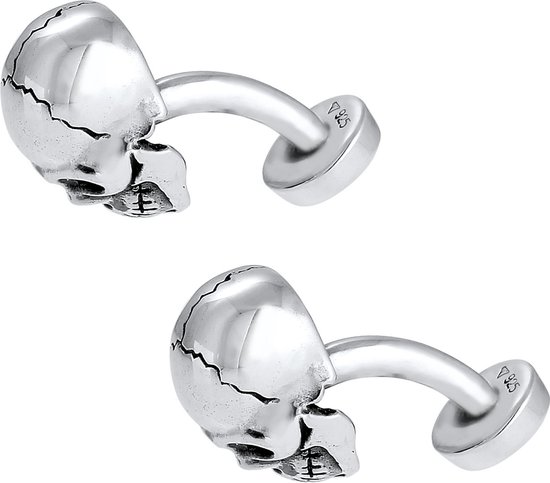 KUZZOI Boutons de manchette de Manchette Homme Symbole Totenkopf Oxidiert Massiv Cool Argent 925