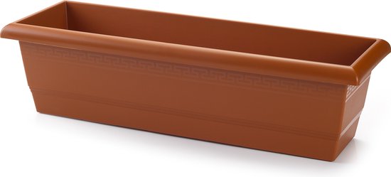 PlasticForte Plantenbak - bruin - rechthoekig - 60 x 20 x 16 cm - bloembak