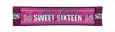 Sweet 16 verjaardag thema spandoek - roze/zwart - 180 x 40cm - 16e verjaardag versiering