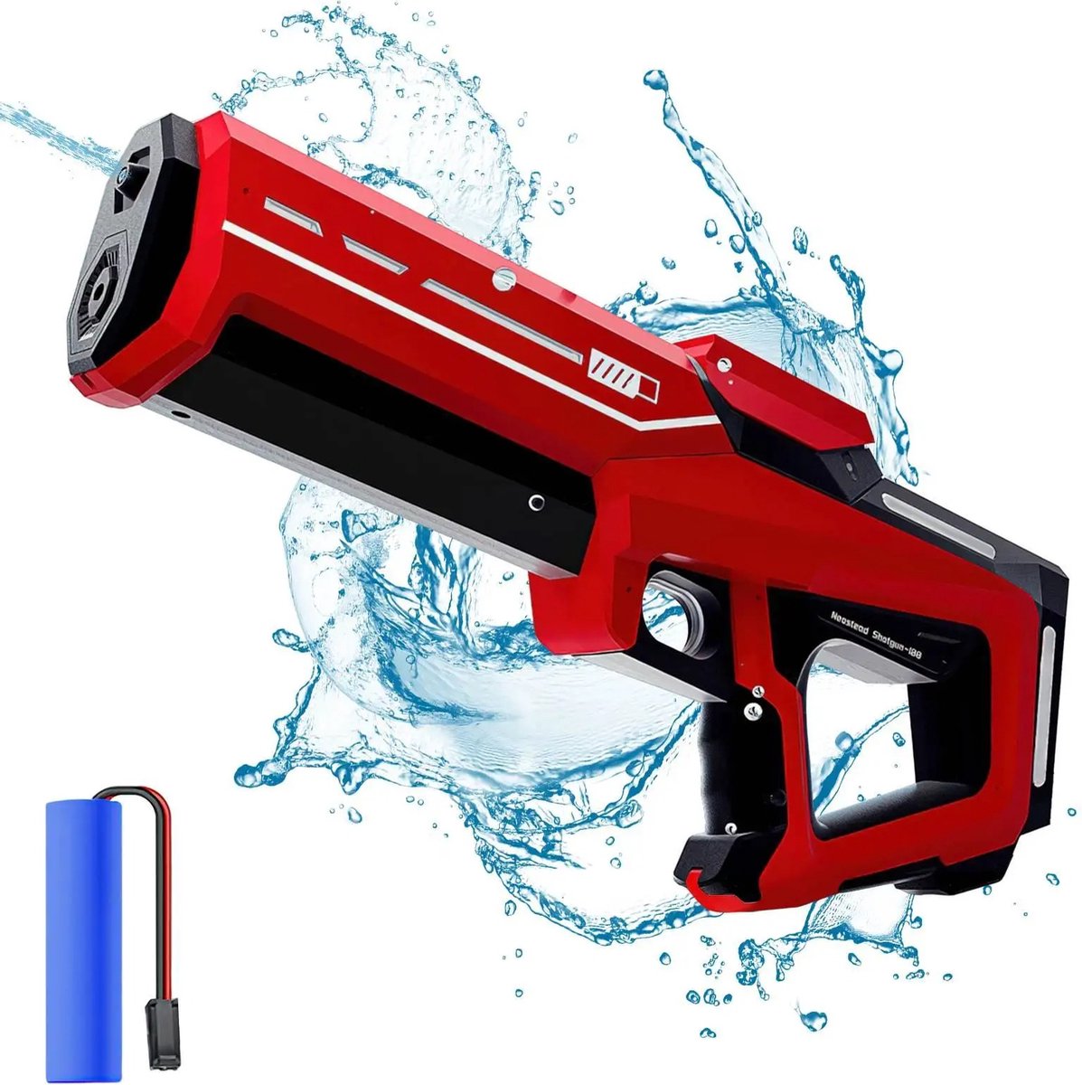 VisiQuality Waterpistool - Waterpistool elektrisch - Super soaker - watergeweer - Buitenspeelgoed - Automatisch waterpistool - Kleur Rood