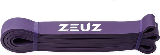 ZEUZ 1 Stuk Weerstandsband Elastiek voor Fitness & CrossFit – Resistance Stretch Power Bands voor Pull Ups, Krachttraining & Stretching - Paars