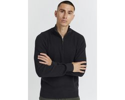 Blend Half Zip Heren sweater-Schipperstrui met rits- Coltrui Heren- Heren Trui- Maat L- Zwart