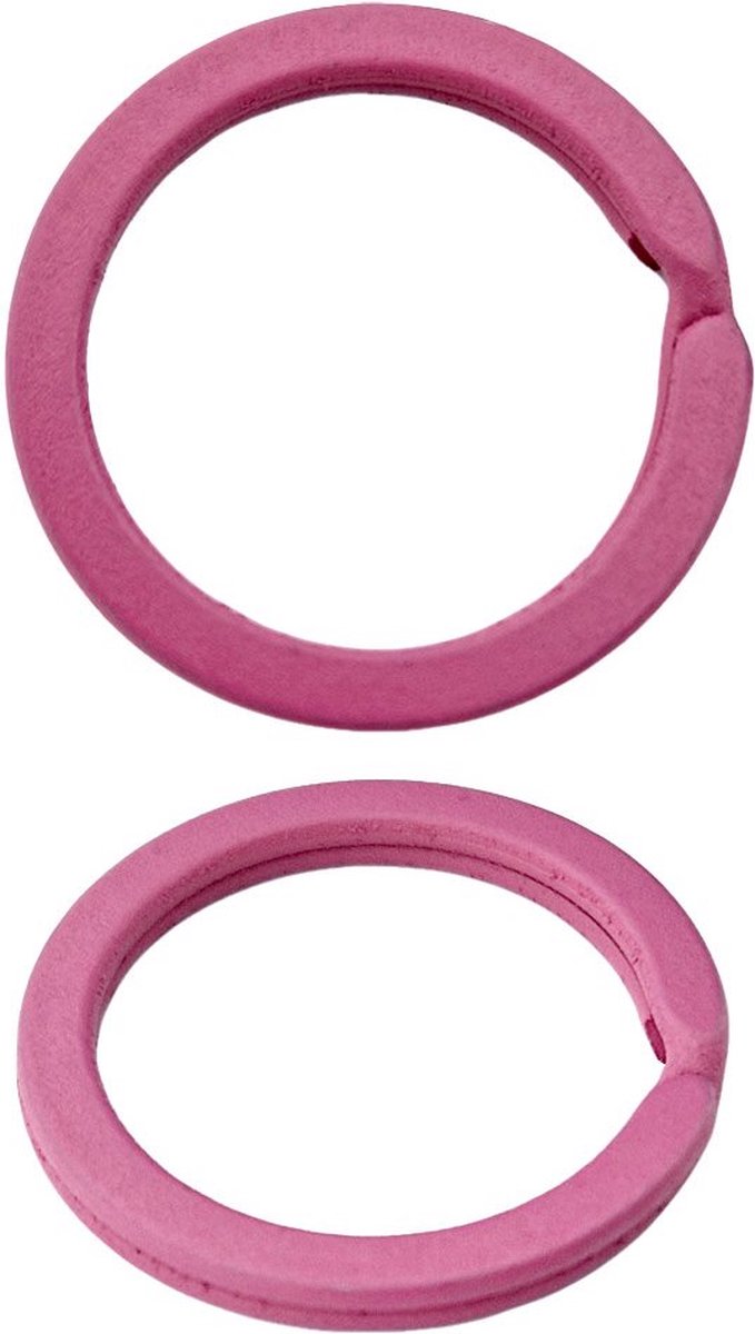 CombiCraft 10 stuks roestvrijstalen sleutelhangers 35 mm roestvrij