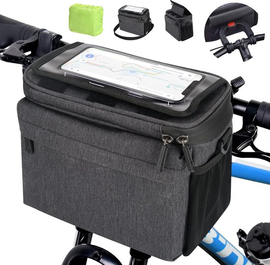 Borgen KLICKfix Stuurtas Fiets - Waterafstotende En Ruime Fiets Stuurtas 5 L   Fietstas Stuur 850350601