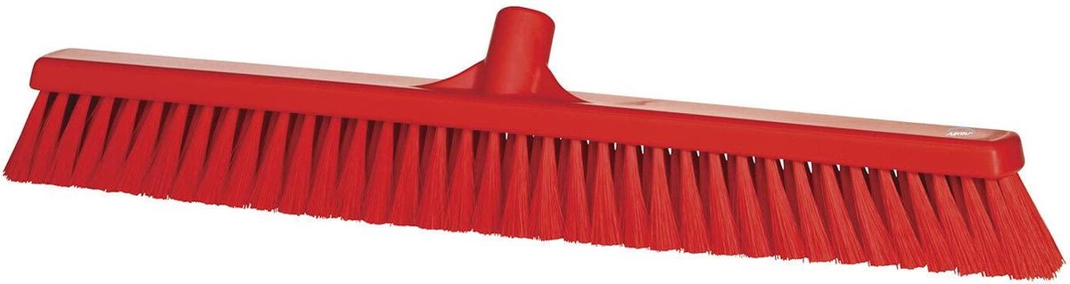 Grof-fijne reinigingsborstel sweep vloer - polyester - rood - Vikan 3199