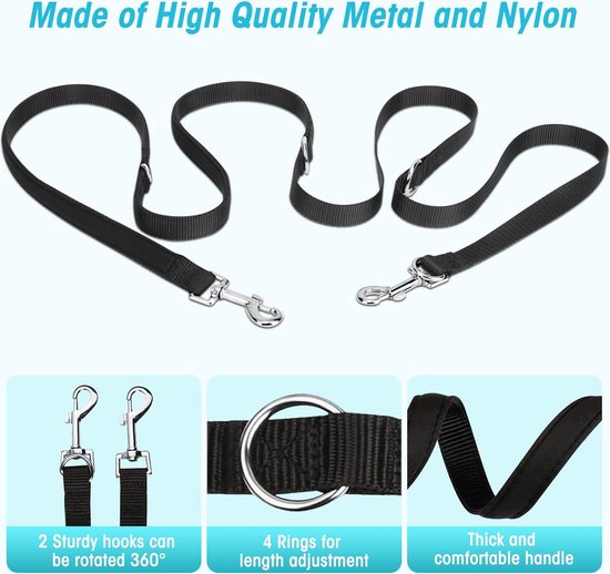 3m Verstelbare Nylon Hondenriem voor Middelgrote & Grote