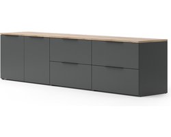 Vicco Wido Wandmeubel – 3 delen Antraciet