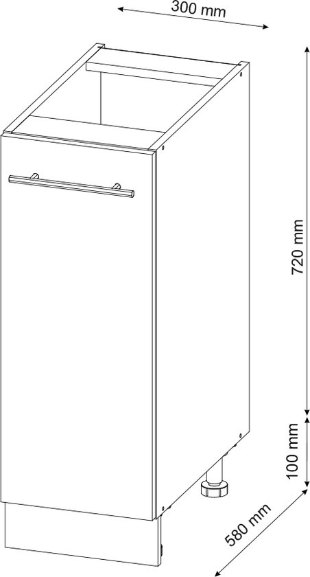 Vicco Armoire à pharmacie Fame- Line, Chêne puissant or/Anthracite, 30 cm sans plan de travail