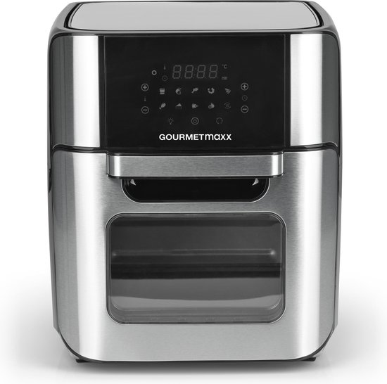 Gourmetmaxx - Heteluchtfriteuse - 12L - Digitaal - Grill - Oven - RVS - Voor het hele gezin - XXL - Multi - 1800W .