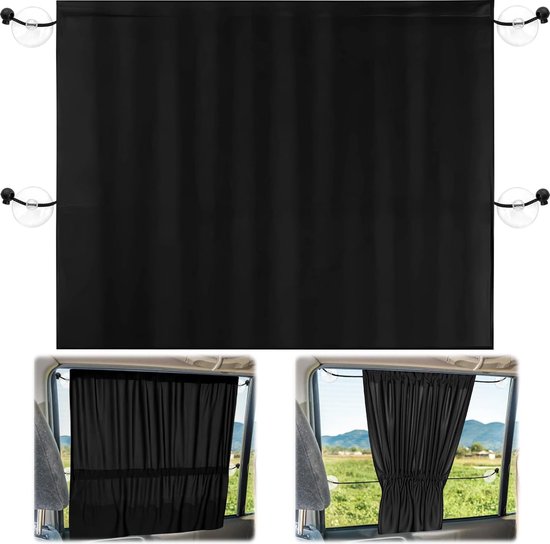 Zonnescherm Voor Babyauto's - 2 Stuks - 65 X 50 Cm - Isolerend Gordijn Voor Auto Interieur Autozijramen Voor Zonwering Privacy Bescherming Van Passagiers Kinderen En Huisdieren Zwart