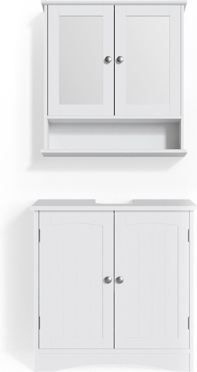 Vicco Badkamermeubel set Bianco, Wit, 2-delig
