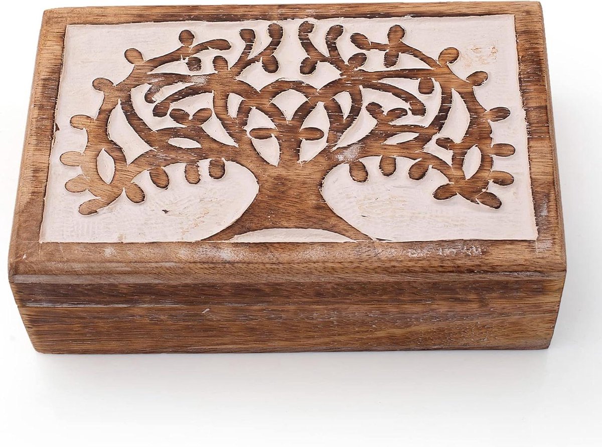 Handgemaakte Decoratieve Boom Van Het Leven Houten Sieraden Doos Grote Verjaardag Gift Ideeen Sieraden