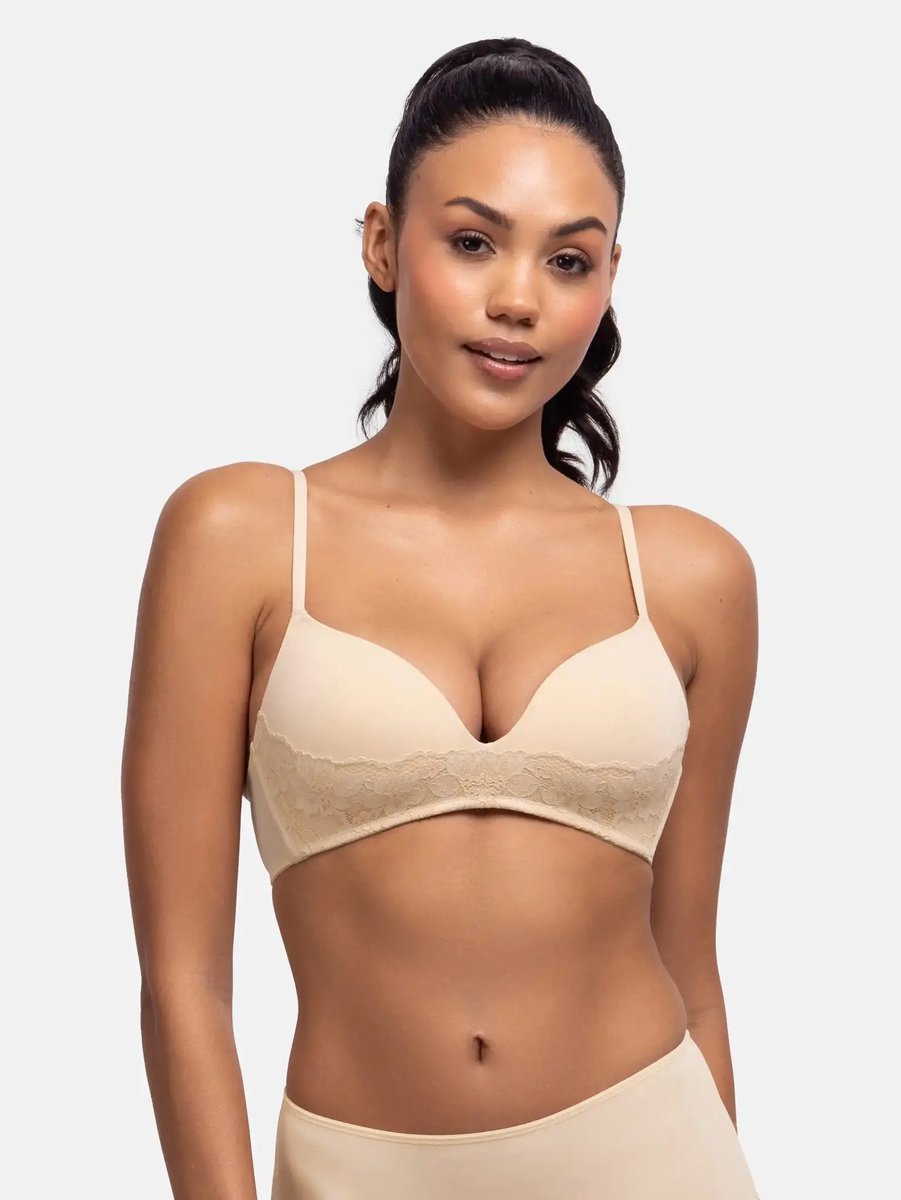 Dorina 2-pack voorgevormde BH zonder beugel - Fili Lace - Kanten T-shirt bh zonder vulling - 70B - Zwart