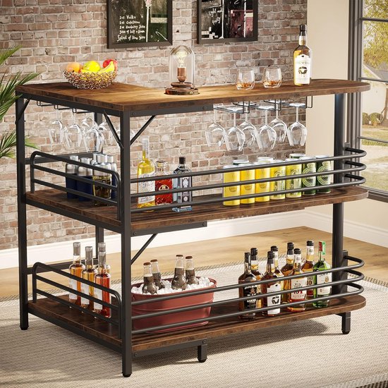 Tafelconsole 140 cm Ingangstafel in Boerenstijl met Geometrische Metalen Basis Industriële Tafelconsole 140 cm Ingangstafel in Boerenstijl met Geometrische Metalen Basis Industriële