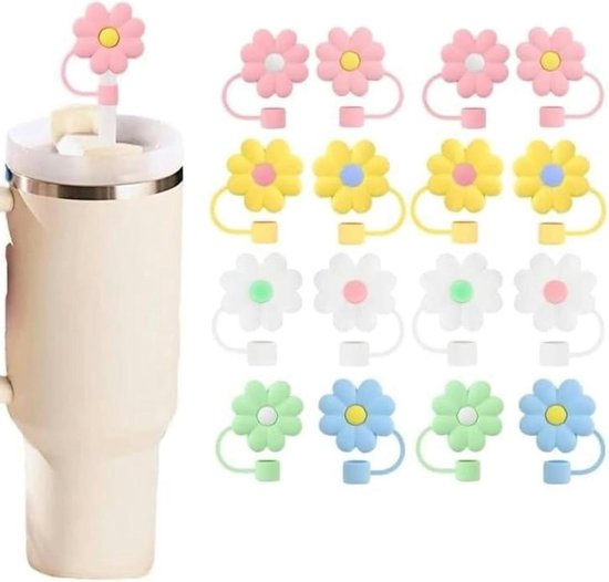 Lot De 8 Capuchons De Paille En Silicone Réutilisables - Ajustables 6-10mm, Compatible Stanley, Yeti, Hydro Flask