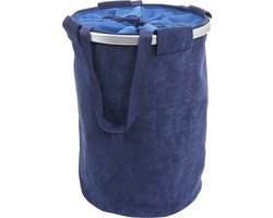 Wasmand MCW-C34, Wasmand Waszak Wasmand met trekkoord, handvat 55x39cm 65l ~ koord blauw
