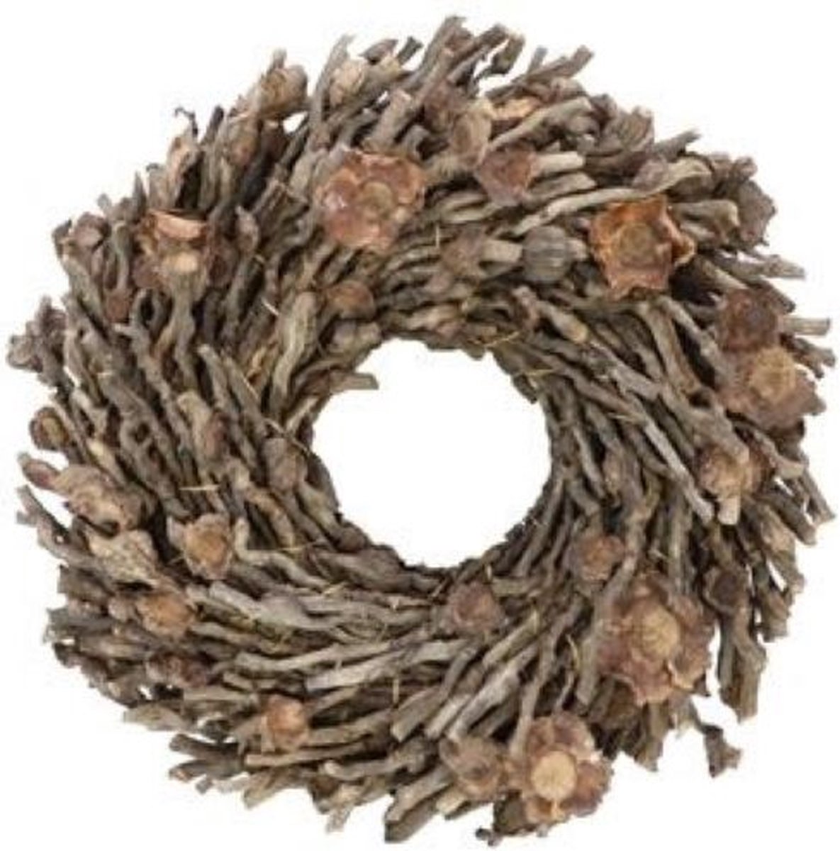 DBT Krans Landelijk Botay Hout-Natuurlijke materialen Bruin D 40 cm