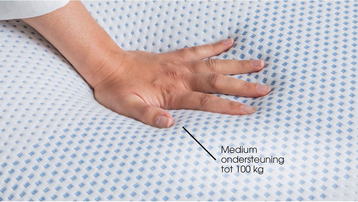 Maxi Plus Pure 200 Matras 70 x 200 cm - Traagschuim Matras - Eenpersoonsmatras - 7 Zonen - Pocketvering - Dikte: 21 cm - H4 — afbeelding 2