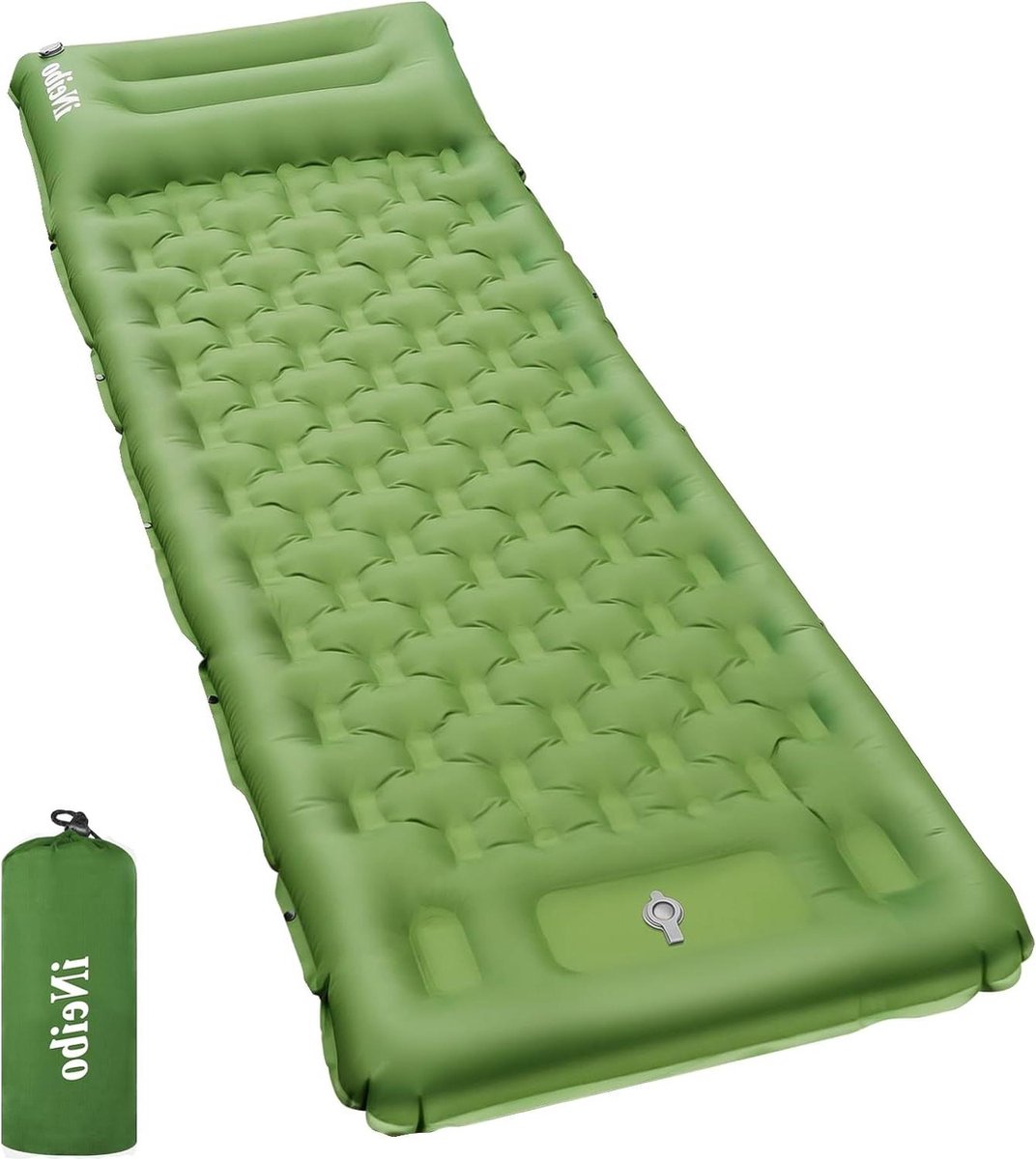Opblaasbare Slaapmat 10 cm Dik - Lichtgewicht Waterdicht Camping Matras met Ingebouwde Voetpomp - Kamperen Backpacken Wandelen